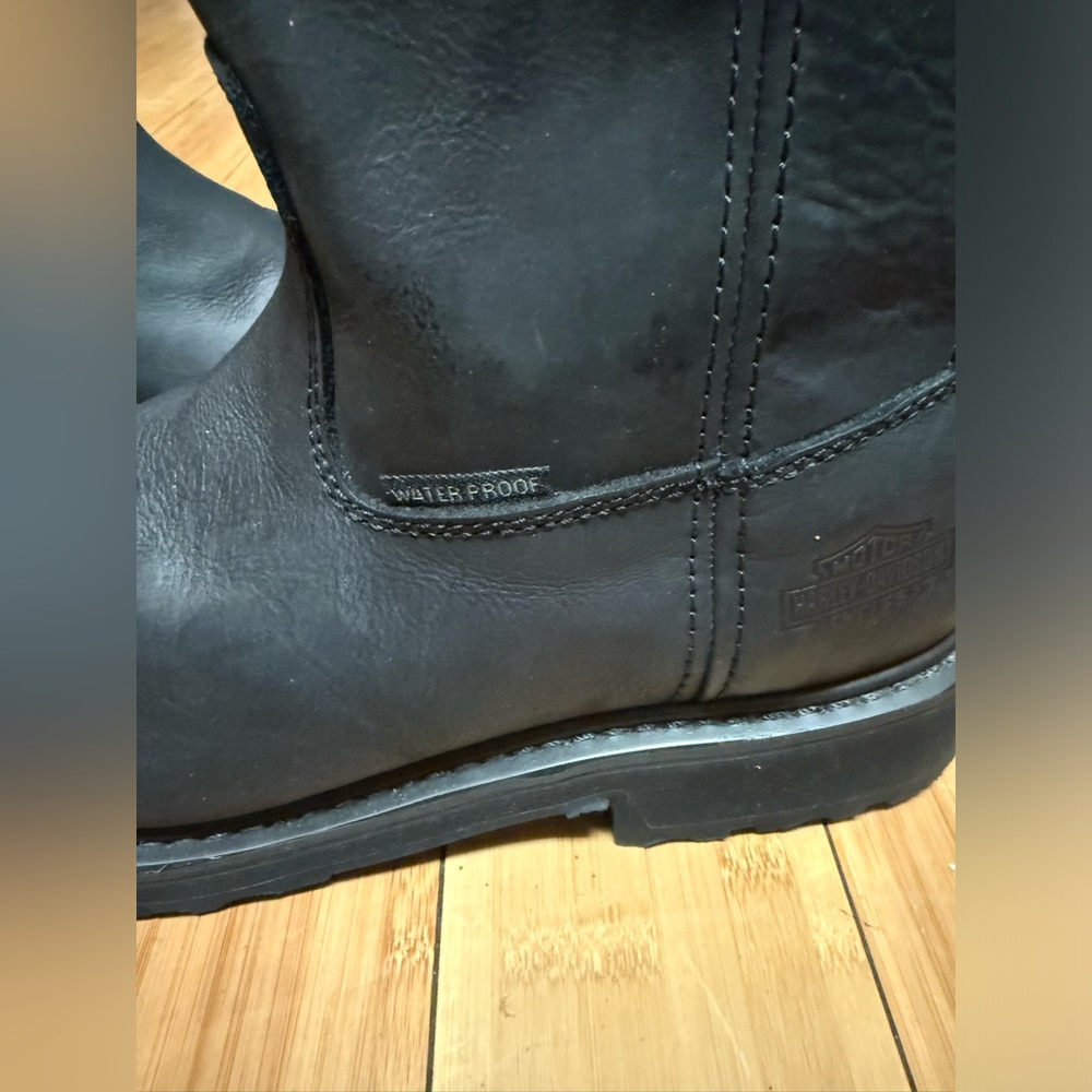 Mens Harley Davidson Waterproof Leather Altman Western Boots Size 11 - Picture 4 of 9